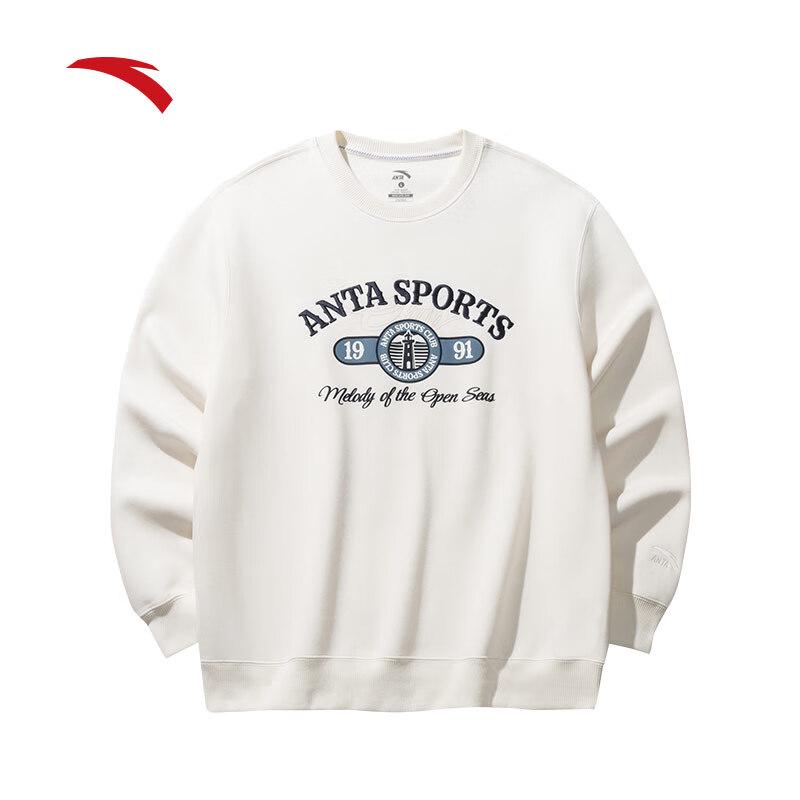 Anta Men's Retro Letter Print Pullover Sweatshirt
