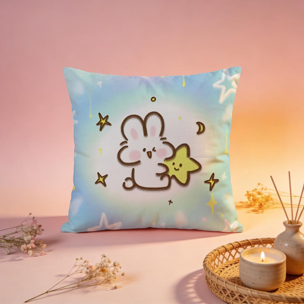 Angelic Cute Pet Group Cushion Cover Comfortable Durable Pillow Cover MultiScene for Home Office Car Sofa