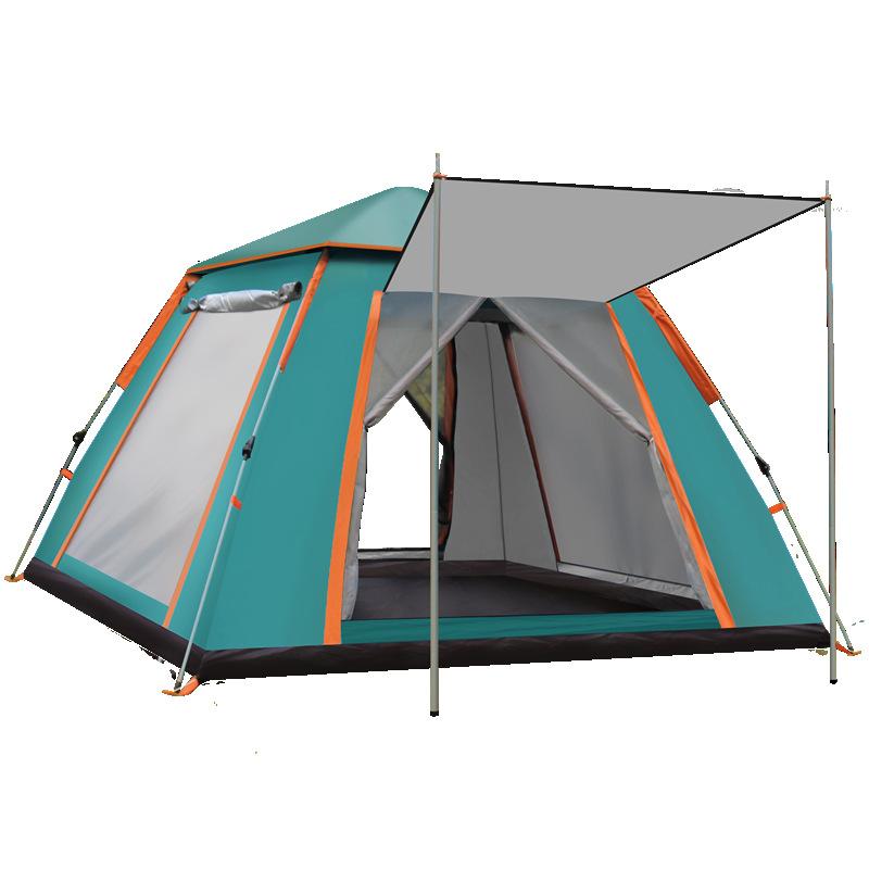 4-6 Person Outdoor Automatic Quick Open Tent Rainfly Waterproof Camping Tent Family Outdoor Instant Setup Tent with Carring Bag