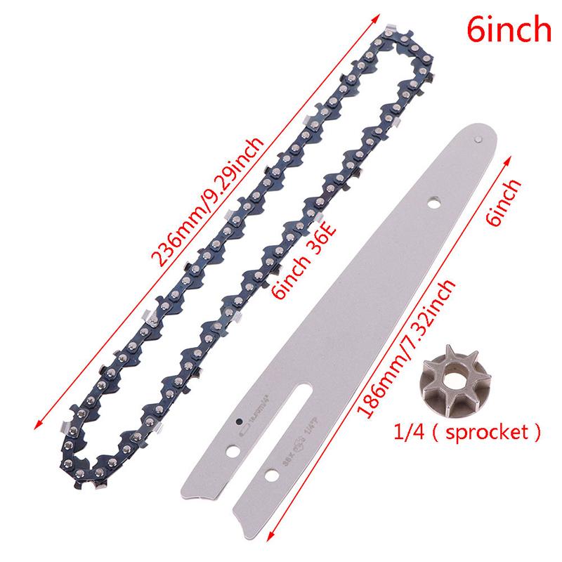 4/6In Chain Saw For Mini Electric Chainsaw Woodworking Cutter Tool One-Hand