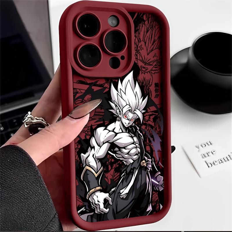 Черный аниме-чехол для телефона Super Saiyans для IPhone 17e 17 16e 16 15 14 13 12 11 Air Pro Max Mini XR XS Plus, мягкая задняя крышка из ТПУ