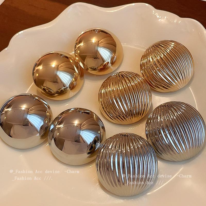 Металлические серьги-полукольца 'Серебряная игла' - Европейский и американский преувеличенный стиль, модные гвоздики для женщин