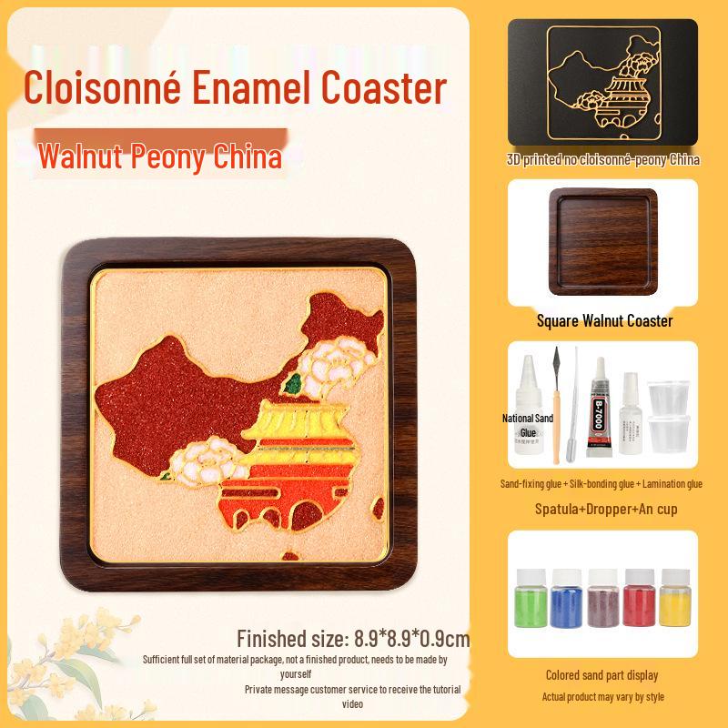 Набор для изготовления подставок в технике перегородчатой эмали: Цзинтайлань без волочения проволоки, в китайском стиле, командное мероприятие ручной работы