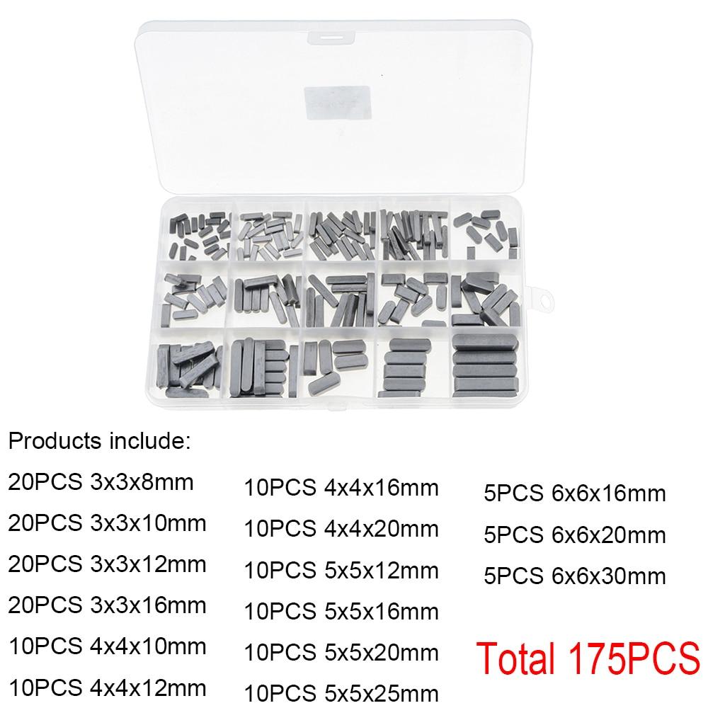 175 шт./кор. 3/4/5/6 мм, тип A, перо с закругленным концом, набор ключей для параллельного приводного вала, оборудование