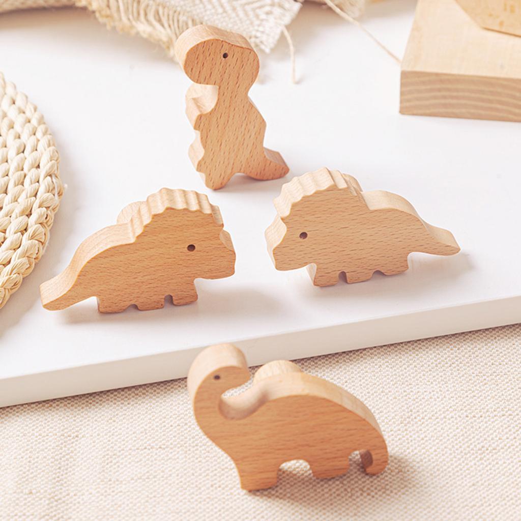 2 шт. Ручка для дверцы шкафа Прочный деревянный крючок в виде животного Рейлинг для подвешивания сумок, шляп, ключей, Принадлежности для организации дома