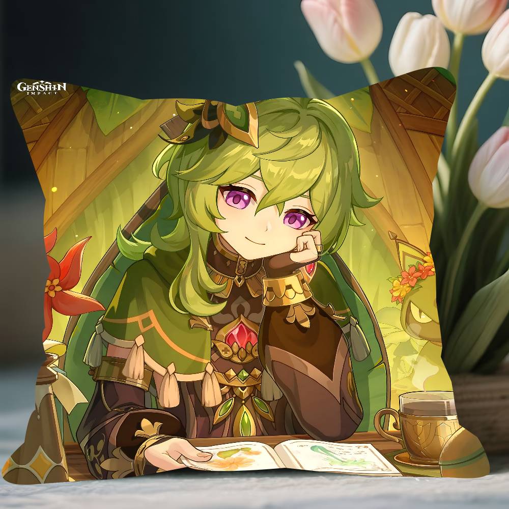 C-Коллей G-Геншин Импакт Наволочка Чехол на Подушку Дивана Декор Комнаты Подарок Ребенку