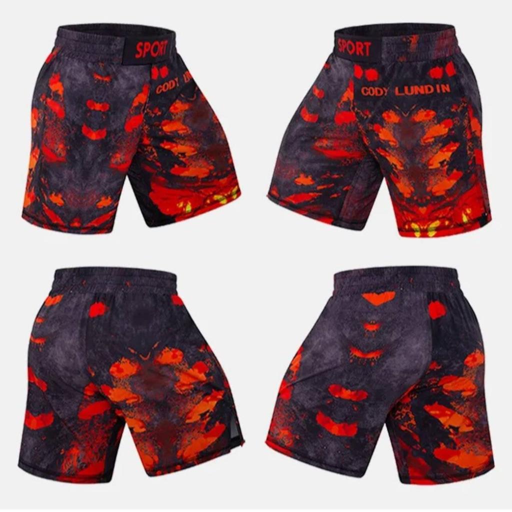 Шорты для ММА, мужские спортивные штаны для кикбоксинга, тайского бокса, полиэстера Godzilla