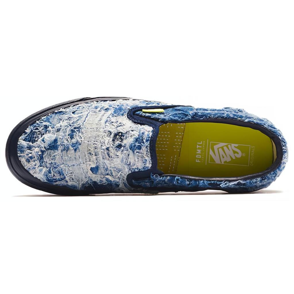 FDMTL x Vans OG Classic Slip-On LX Поношенный индиго Унисекс Кроссовки Синие VN0A45JK5WP