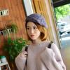 Теплые женские элегантные вязаные шапки-береты осень-зима повседневные плетеные женские мешковатые шапки