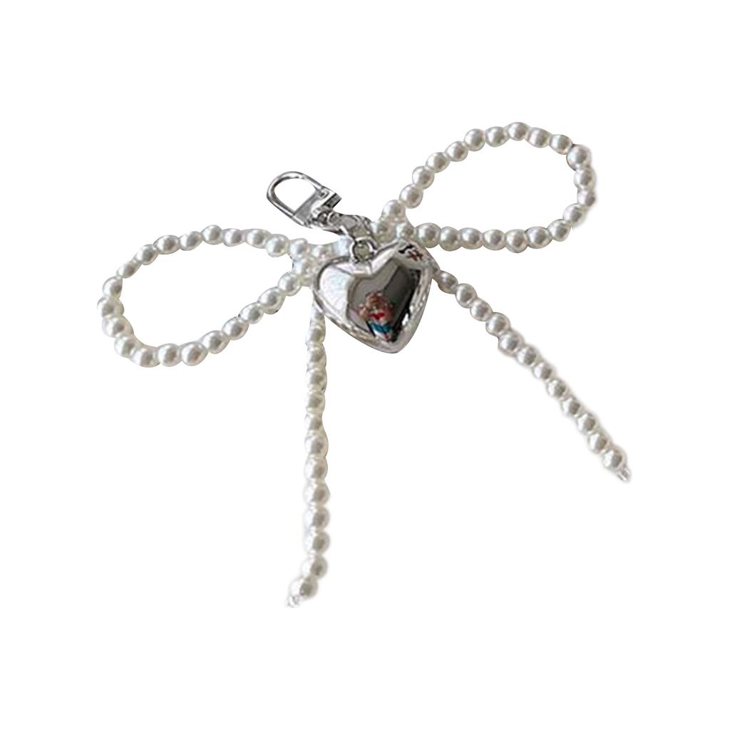 Fashionable Beaded Bowknot Phone Chain Stylish Keychain Pendant Bag Decoration Elegant Pendant for Backpack Purse Bag