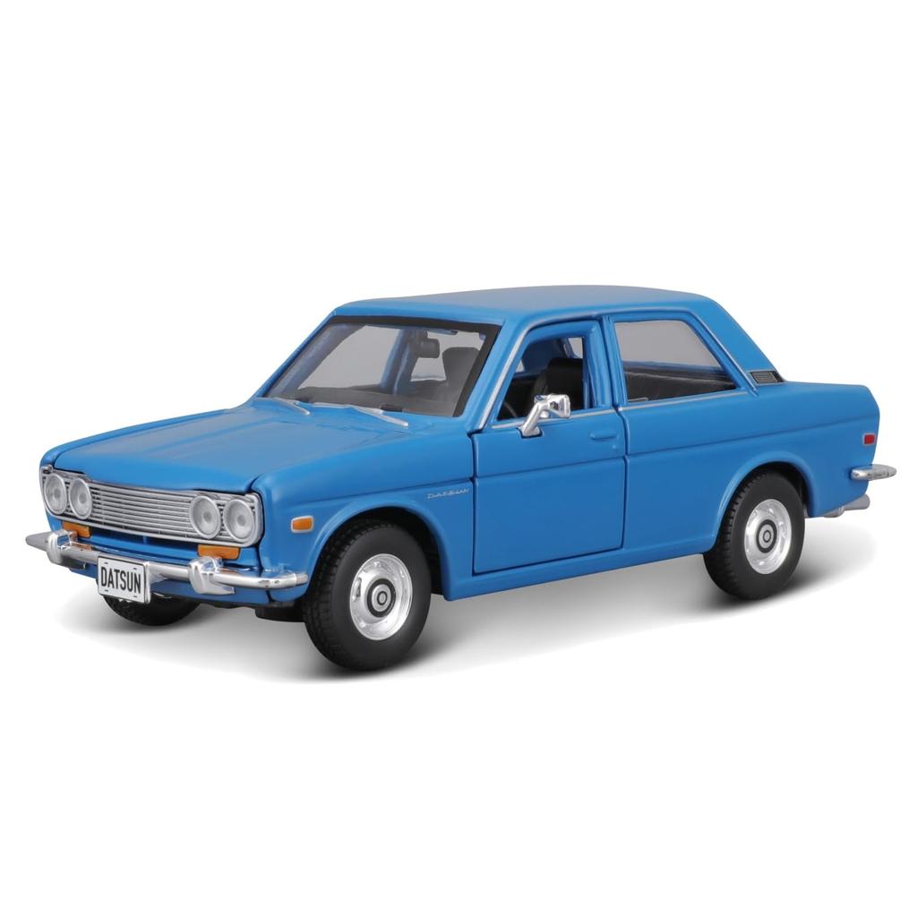 Maisto 1/24 Scale Nissan 1971 Datsun 510 Blue / Diecast Model Car, Finished Model, 31518 BU