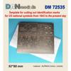 Dan Models Scale Military Aircraft Nationality Markings Mask Cutting Plastic Model Tool DAN72535 1/72 U.S. 1943-Present Guide, (Military)