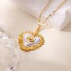 Zircon Evil Eye Heart Necklaces For Women Gold Color Stainless Steel Heart Necklace Lucky Aesthetic Turkish Waterproof Jewelry