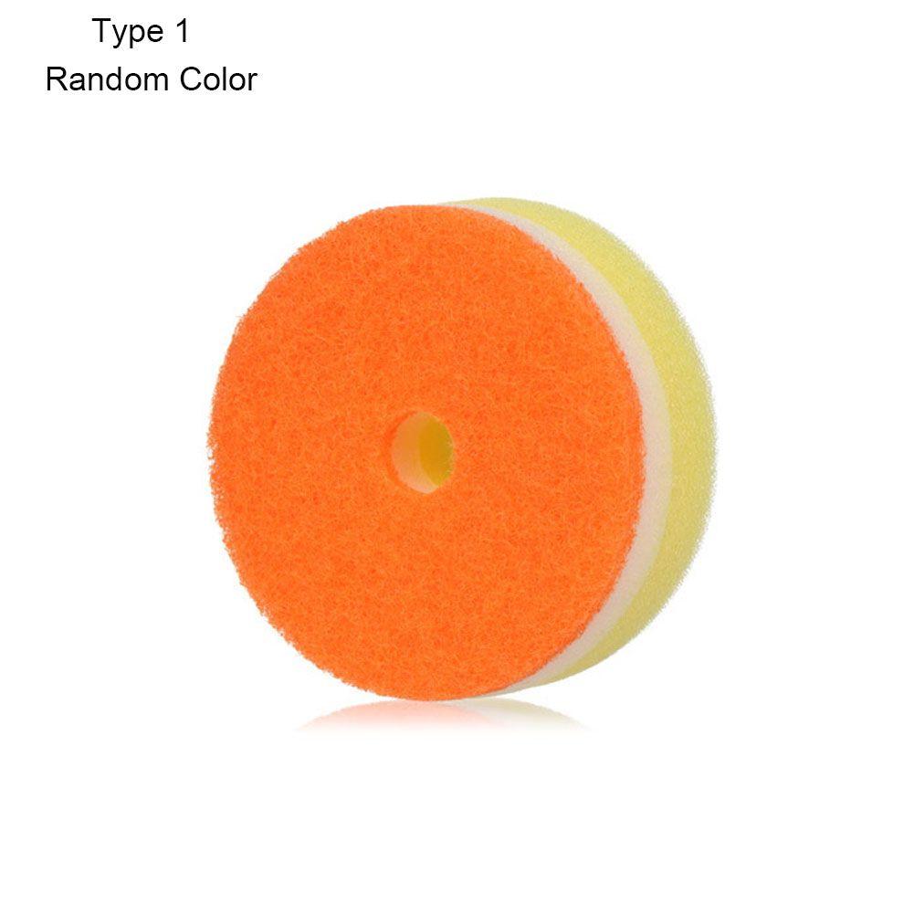 Home Sponge Brush Random Color Tableware Scouring Pads Dishwashing Sponge Flower Round Shape