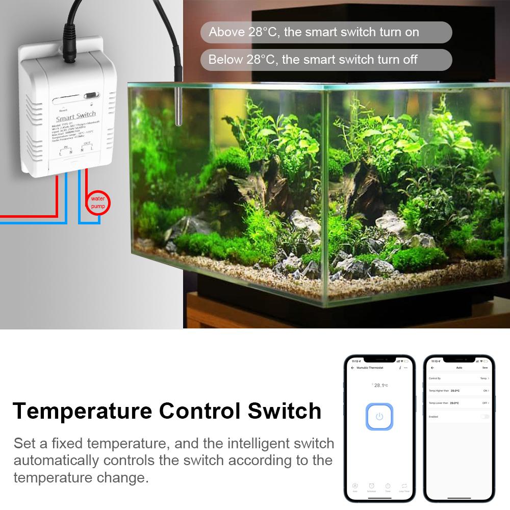 Wifi Temperature Sensor Tuya eWelink Smart Wifi Rf433 Intelligent Thermostat Temperature Switch 16A Works With Alexa Google Home