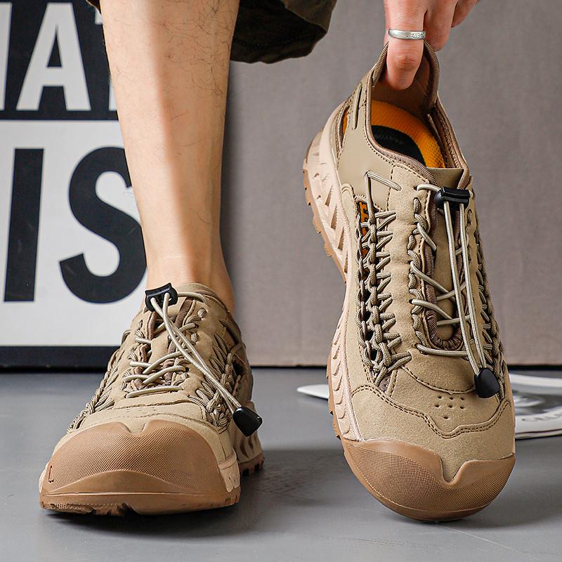 2025 Summer Trendy Men's Beach Shoes Commuting Sandals Versatile Outdoor Camping Men's Hiking Shoes Breathable Durable Sole