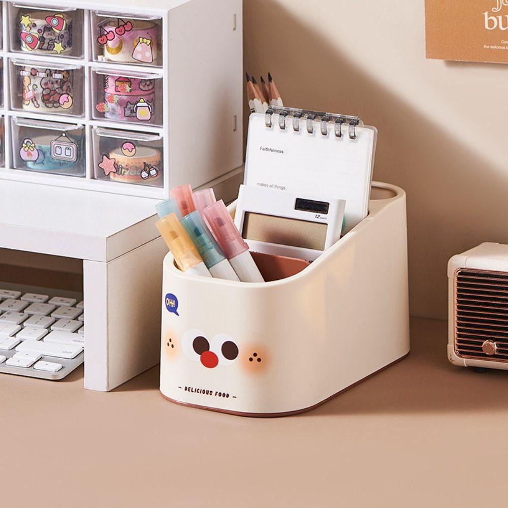 Household Remote Control Organizer Box Large Capacity Pen Holder Cosmetic Storage Case
