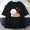 2023 Women's Fashion T-shirt 3D Cartoon Panda Bubu and Dudu Pattern Printed Top Harajuku Casual O-Neck Short Sleeve