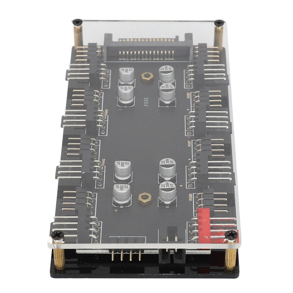 Профессиональный ARGB PWM хаб 12V 4PIN 2 в 1 с диммированием RGB, PWM регулировкой скорости в зависимости от температуры, 8 портов для компьютера