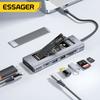 Essager USB-концентратор 8-в-1 с функцией хранения на диске, USB Type-C и HDMI-совместимая док-станция для ноутбука Macbook Pro Air M1 M2