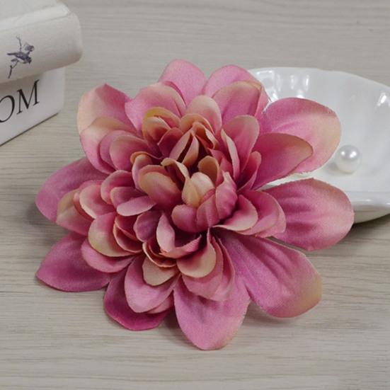 5 шт. искусственных шелковых цветов, сохраняющих свежесть, художественные, красочные, очаровательные, искусственные цветочные головки георгинов