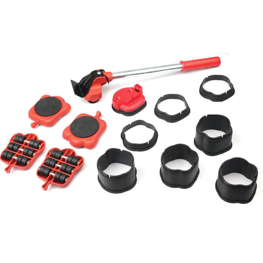 Professional Furniture Mover Tool Set Heavy Stuffs Transport Lifter Wheeled Mover Roller with Wheel Bar Moving Hand Devices
