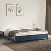 VidaXL Bed Frames Slat Base Upholstered Bed Slat Frame Double Bed Adult Bedroom Furniture Dark Blue 347346
