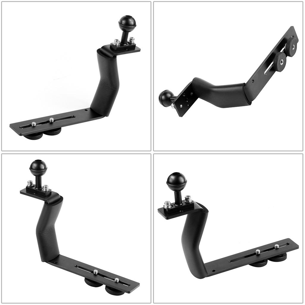 Алюминиевый сплав Diving Bracket Z-типа с одной ручкой и базовым адаптером для Gopro, подводной камеры, фотобокса, фонаря
