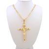Gold-plated Chain Jesús Pendant Cross Necklace