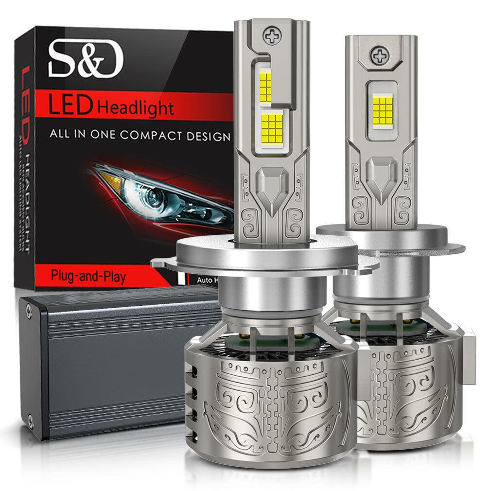 2 шт. светодиодные лампы H7 H4 для фар 6000K H1 H3 H8 H11 Led 9005 HB3 9006 HB4, автомобильная лампа 130 Вт 80000 лм 9012 Hir2, мощная фара Canbus 24SMD CSP Chips