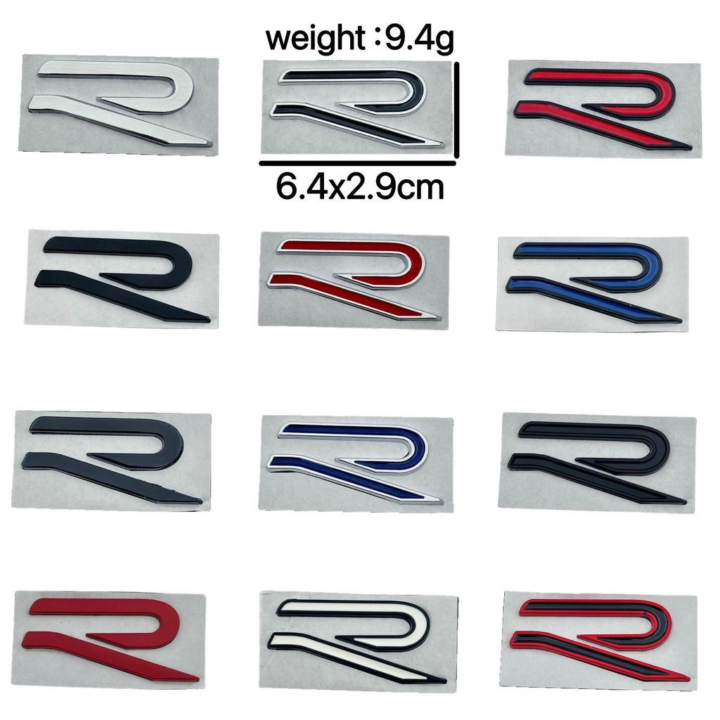 Black Warrior Golf 8 R-Line Rear Emblem - GTI English Letters Car Modification