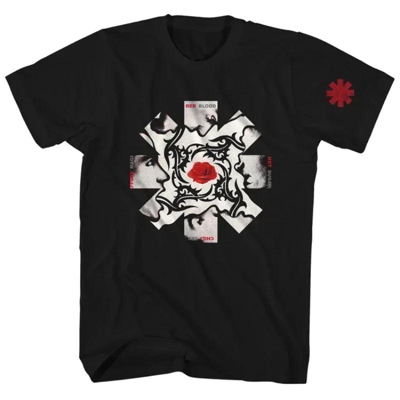 2025 RED HOT CHILI PEPPERS Рок Футболка с коротким рукавом Роза Мужская и Женская Футболки Панк Американский Хип-Хоп Хлопковая Футболка Летняя Футболка Топ