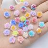 50Pcs New Cute Resin 10mm Mini Colorful Flowers Series Flat Back Manicure Parts Embellishments For Hair Bows Accessorie