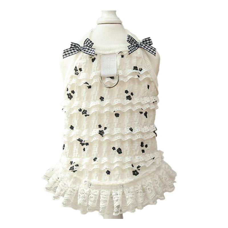Spring and Summer Pet Lace Cardigan Pet Cat and Dog Clothes Pet Accessories Pets