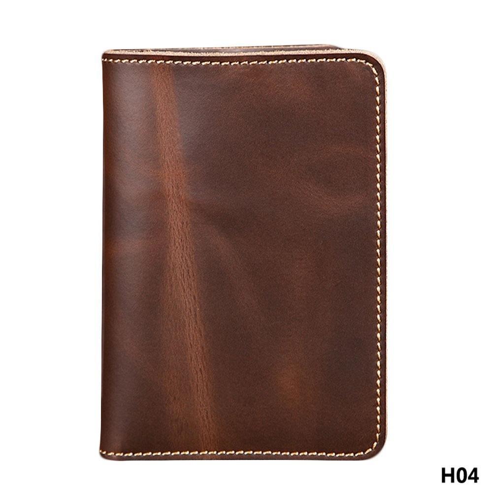 Classic Brown Bag Genuine Leather Passport Wallet Holder Case Cover Ticket Travel Handbag