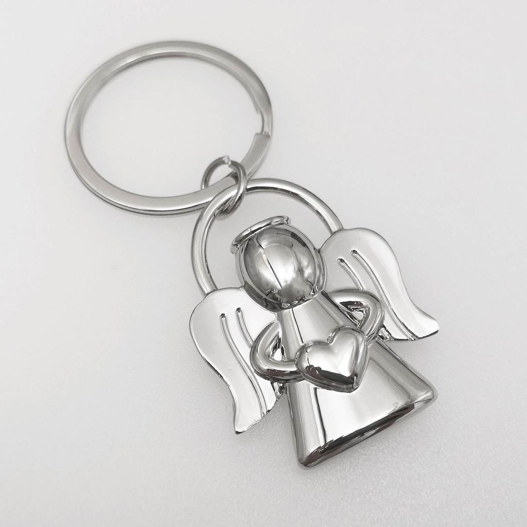 Модный брелок с крылом ангела-хранителя, серебристый кулон с благословением, брелок для ключей, универсальный шнурок для мобильного телефона, стильный аксессуар для сумки