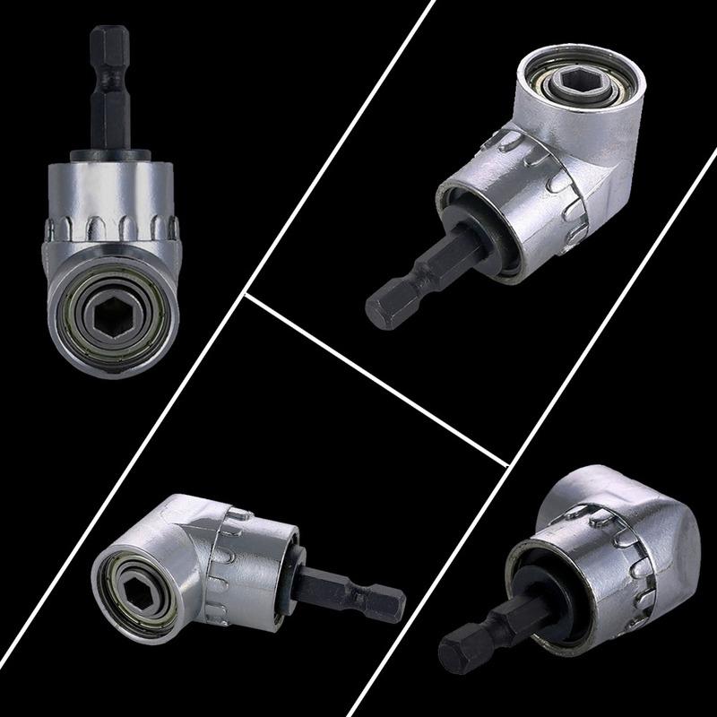 105 Degree Angle Screwdriver Set 1/4 Inch Hex Bit Socket Socket Holder Adapter Adjustable Bits Drill Bit Angle Screw Driver Tool for Home