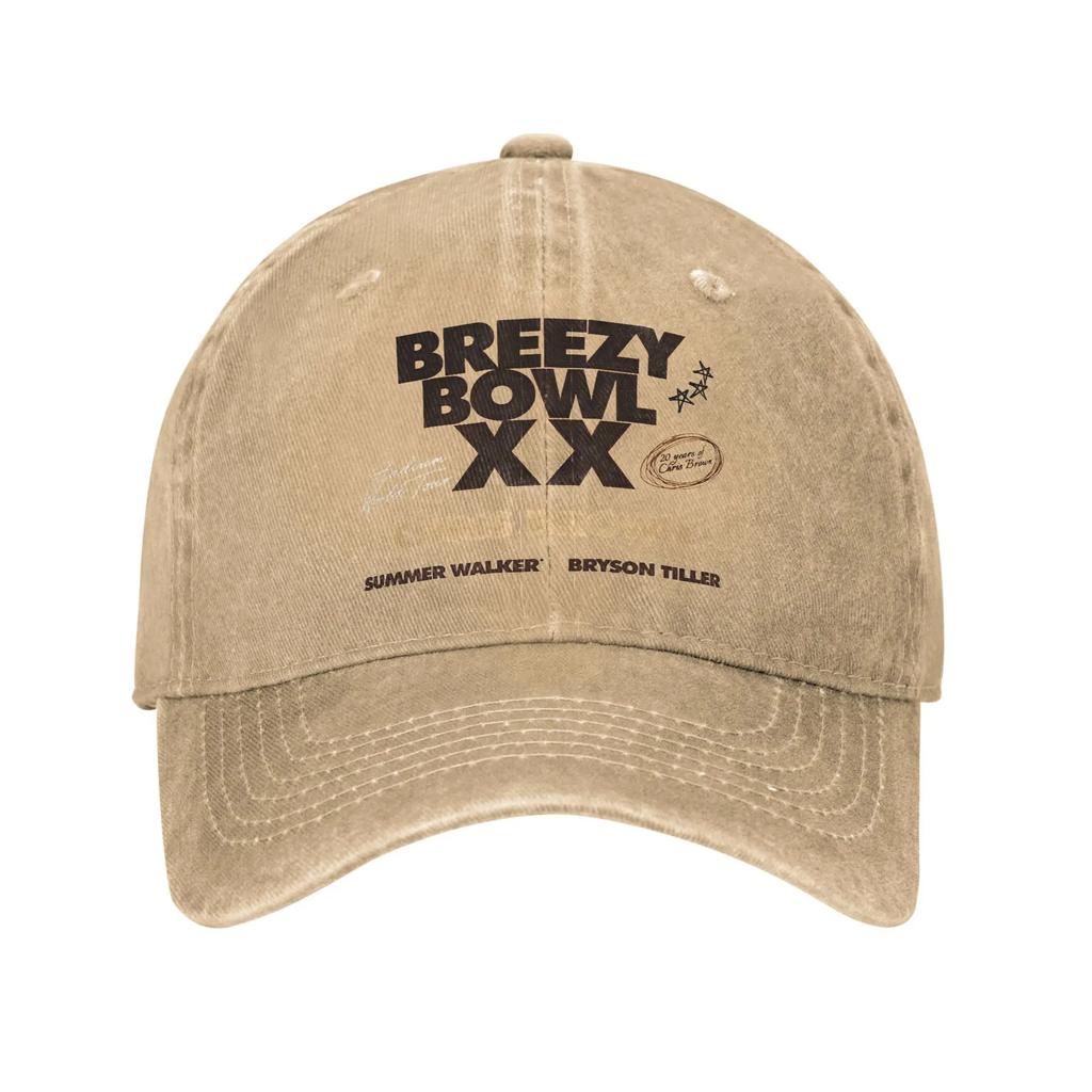 Rapper Chris Brown Breezy Bowl XX Tour Baseball Cap High Quality Outdoor Sport Hip Hop Hats Fashion Men's Baseball Cap