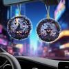 Pumpkin Witch Decoration Halloween Hanging Ornament 2D Flat Acrylic Pendant for Car Interior Rearview Mirror Backpack Key Ring