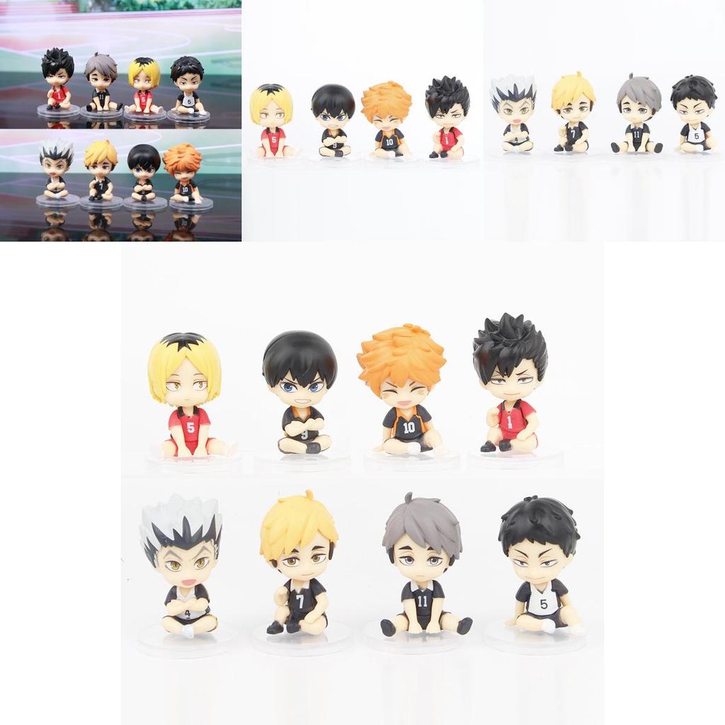 Engaging Sitting Volleyball Boy Figurines From Haikyuu Showcasing Taketora Kageyama Perfect For Display