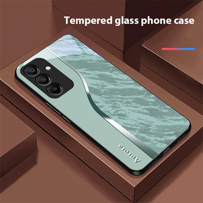 Фиолетовый с узором из воды Для Samsung Galaxy A15 5G 54 4G 51 50 24 35 90 71 12 51 53 52S 80 22 34 Черный Чехол для телефона из закаленного стекла