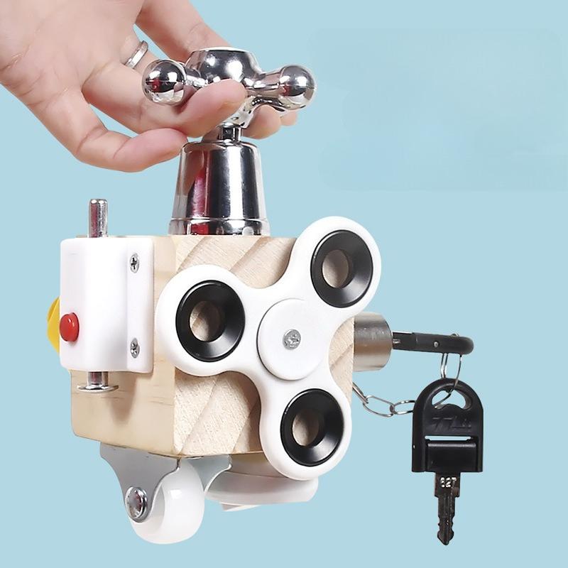 Гексаэдр Разблокировка Монтессори Учебные пособия Бизиборд Обучающие игрушки Детское раннее образование Бизидом Маленькие игрушки