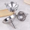 304 утолщенная воронка из нержавеющей стали со съемным фильтром, воронки с широким горлом для консервирования, кухонный фильтр для утечки масла