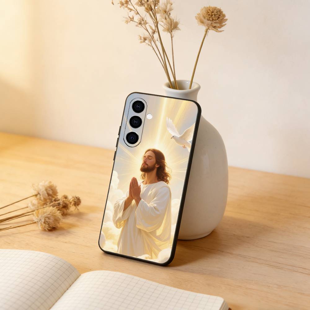 Jesus Christ Phone Case For Samsung Galaxy A73,A72,A71,A70,A53,A52,A51,Soft Silicone Black Cover