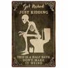 Vintage Metal Tin Signs Wall Decor Get Naked Unless You Are Just Visiting Don't Make It Weird Retro Tin Sign Posters