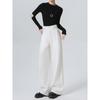 Gray Wide-leg Pants Women's Spring and Autumn New High-end Suit Pants High-waist Drape Casual Floor-mopping Straight Pants