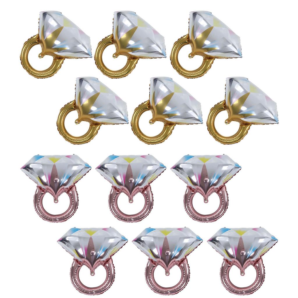 6 Pcs Balloon Aluminum Foil Spherical Balloons Bridal Shower Wedding Engag