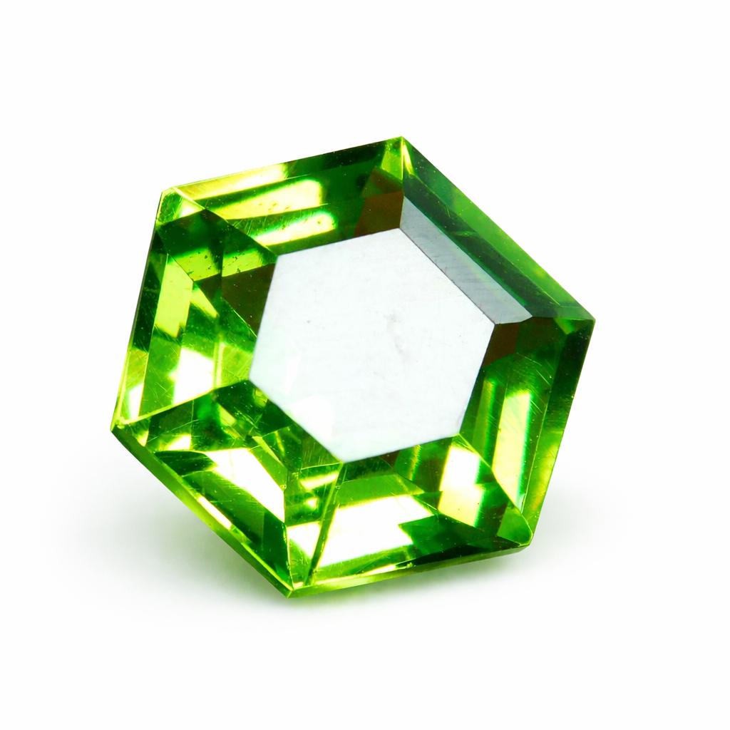 8.10 Ct Fancy Shape Natural Green Peridot Loose GEMSTONE For Jewelry