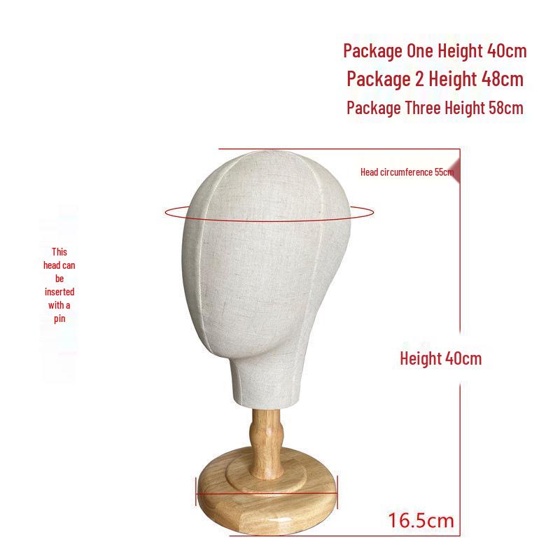 Foam Faceless Mannequin Head for Hat, Jewelry, and Wig Display with Pin Insertion Capability