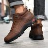 Handmade Split Leather Boots Men Shoes Comfortable Ankle Boots For Men Casual Shoes Large Size Tooling Shoes